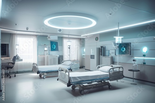 smart lighting system in hospital  providing a safe and calming environment for patients  created with generative ai