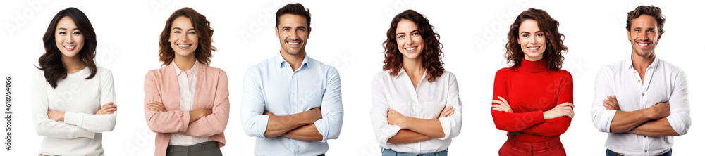 Happy person in front of a white background ai generated Happy person in front of a white background ai generated