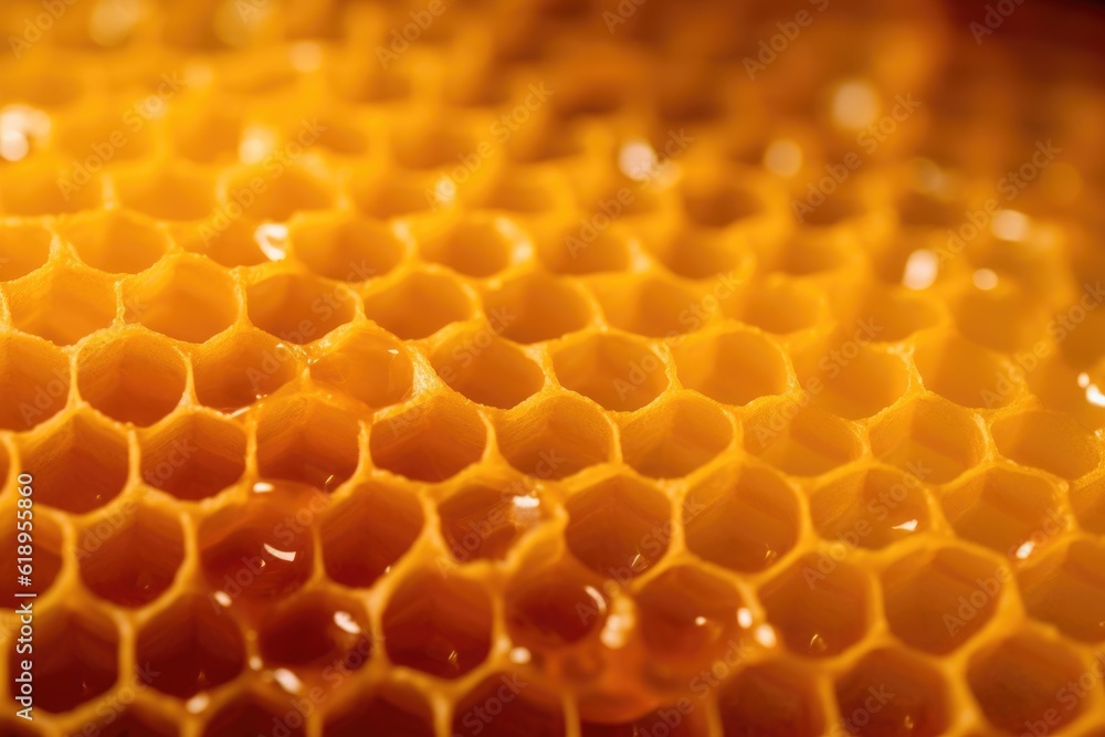 macro shot of beeswax texture in natural light, created with generative ai