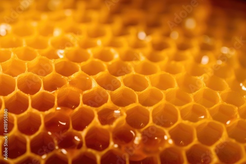 macro shot of beeswax texture in natural light, created with generative ai