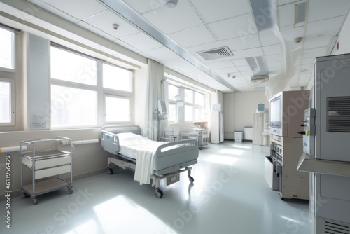 ventilation system for hospital room  providing fresh air and preventing the spread of disease  created with generative ai