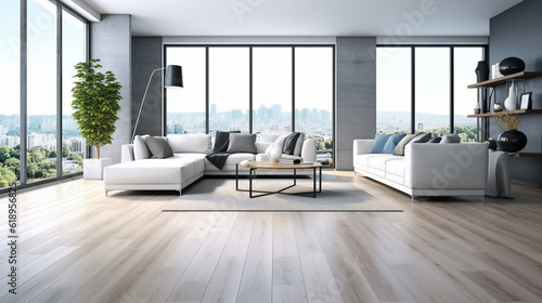 modern living room HD 8K wallpaper Stock Photographic Image