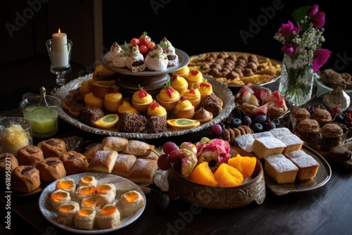 a platter of pastries and sweets  each one more delicious than the last  created with generative ai