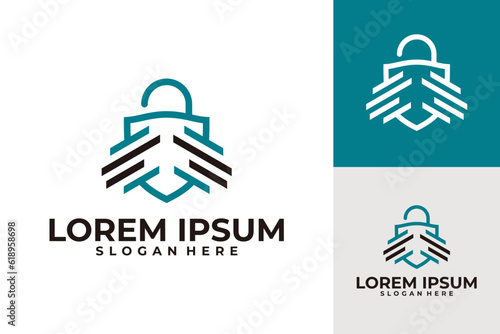 security shield logo vector illustration