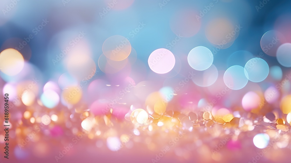 pink bokeh background. banner with bokeh and glitter, Place for text , sparkling bokeh, holiday card template, Realistic photo. AI Generate. GenerativeAI	