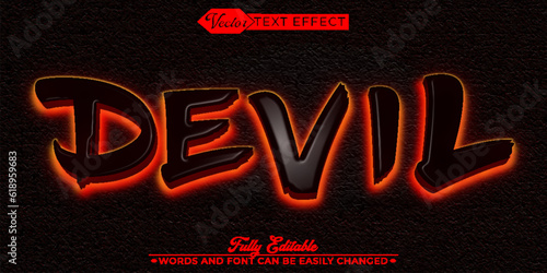 Horror Devil Fire Editable Text Effect Template