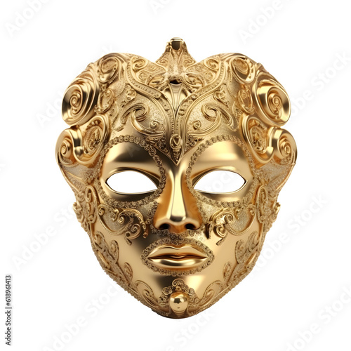 elegant carnival mask isolated on transparent background, generative ai © sipalingPNG