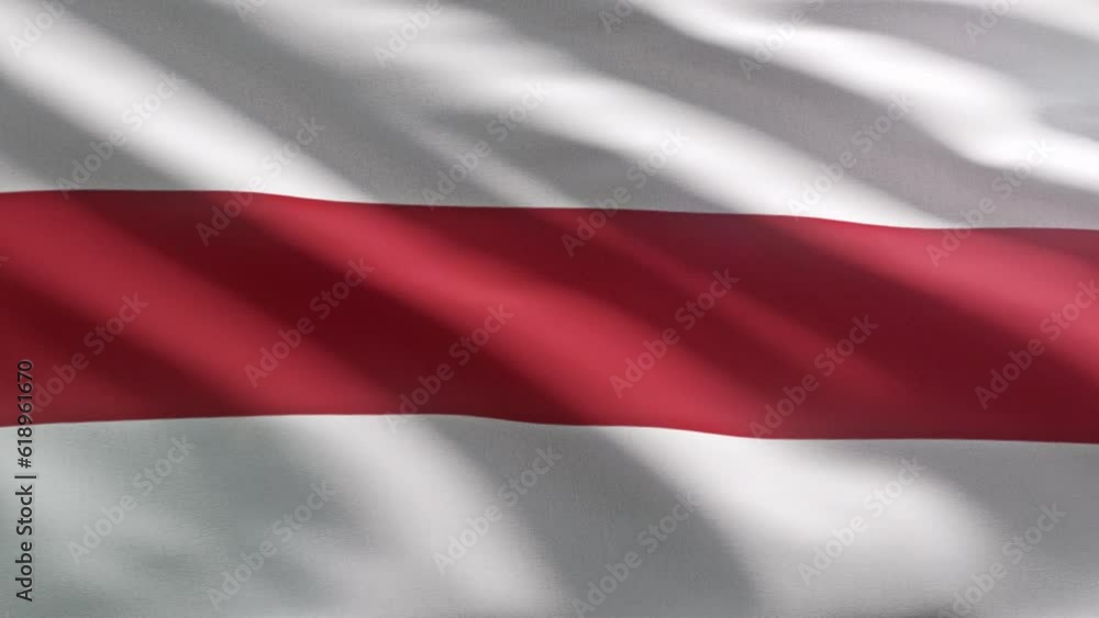 Belarus opposition flag with white and red horizontal stripes. Alternative Belarus flag used by political opposition. Belarus opposition waving the symbol of protest against government Belarus opposition flag with white and red horizontal stripes. Alternative Belarus flag used by political opposition. Belarus opposition waving the symbol of protest against government