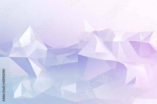Abstract digital background of blue volumetric triangles, pastel gradient. Modern colorful mosaic background, backing
