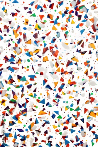 abstract confetti pattern on a white background, created with generative ai