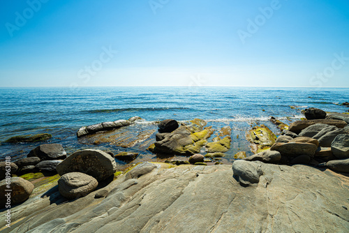 Sea coast with rock