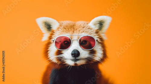 Generative AI, Cool Vibes: Red Panda Sporting Sunglasses