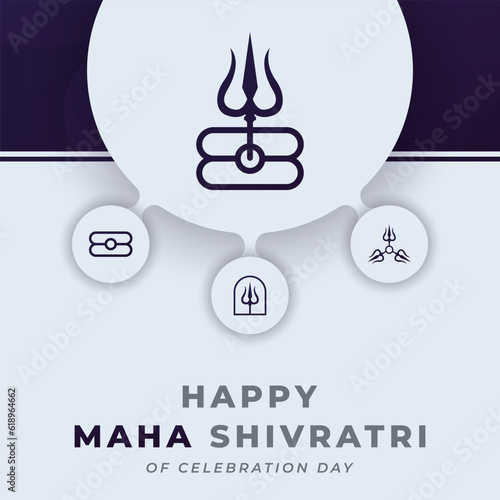 Happy Maha Shivratri Hindu Day Celebration Vector Design Illustration for Background, Poster, Banner, Advertising, Greeting Card