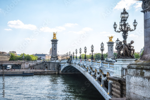 Fototapeta Naklejka Na Ścianę i Meble -  Pont Alexandre III over Seine River