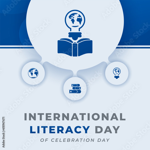 International Literacy Day Celebration Vector Design Illustration for Background, Poster, Banner, Advertising, Greeting Card