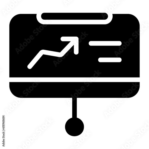 growth graph glyph icon