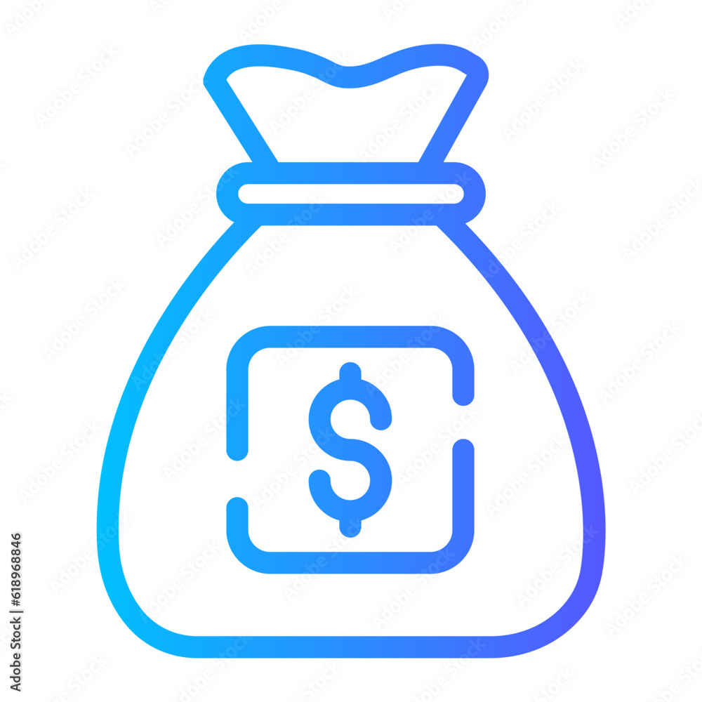 money bag gradient icon money bag gradient icon