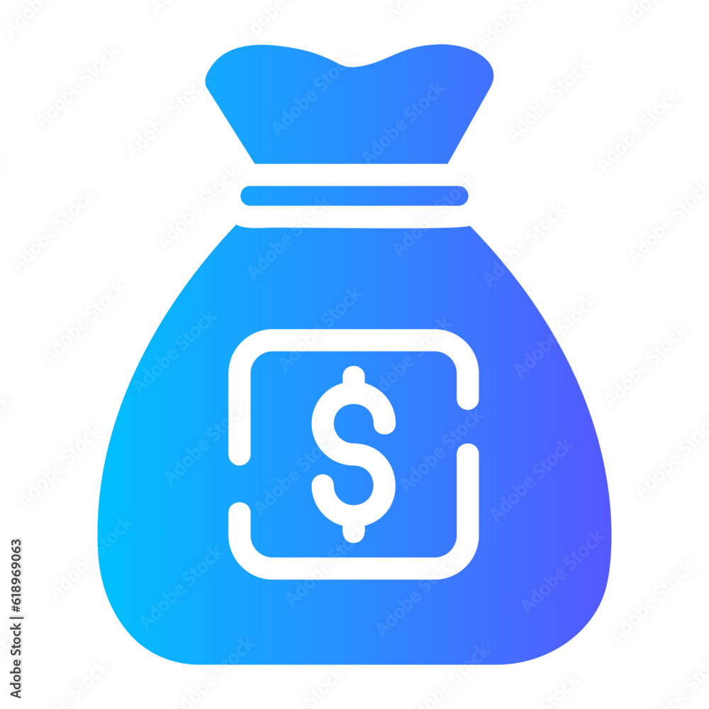 money bag gradient icon money bag gradient icon