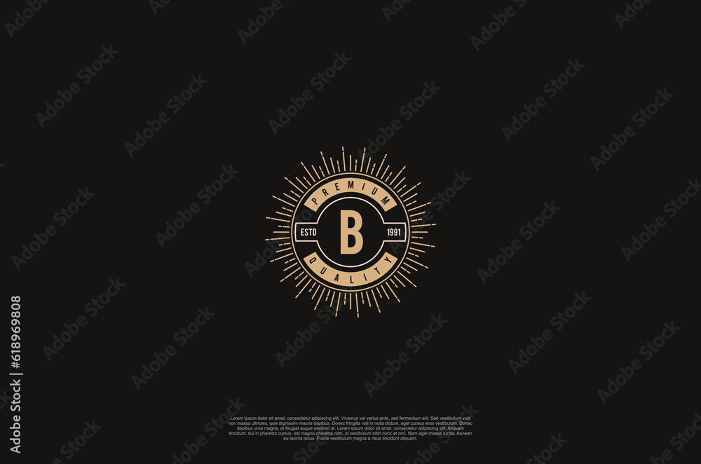 Fototapeta premium Old vinatage label ornament logo antique label decorations. Vector design element