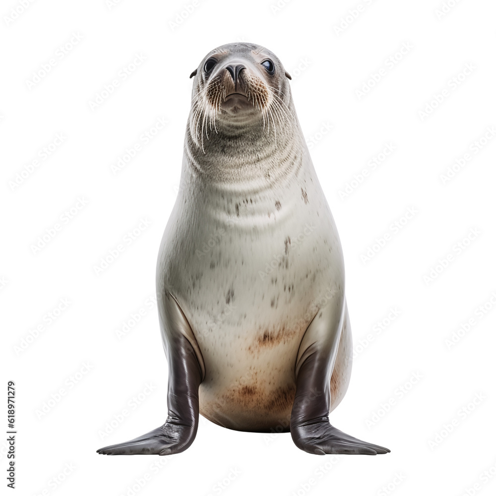 Fototapeta premium state sea lion isolated on white