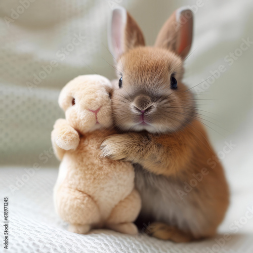 cute rabbits Fototapet