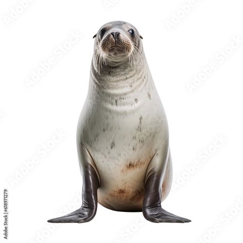 state sea lion isolated on white