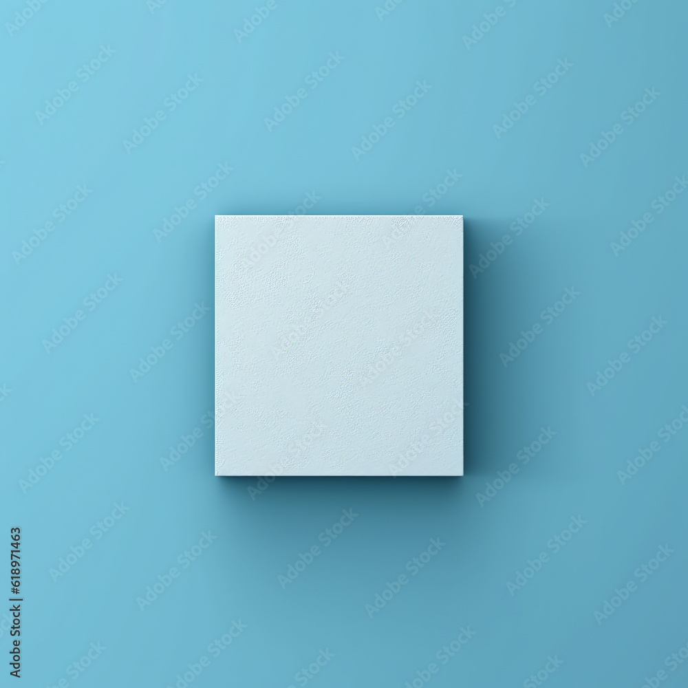 a square white box on a blue background with copyspace. generative ai a square white box on a blue background with copyspace. generative ai