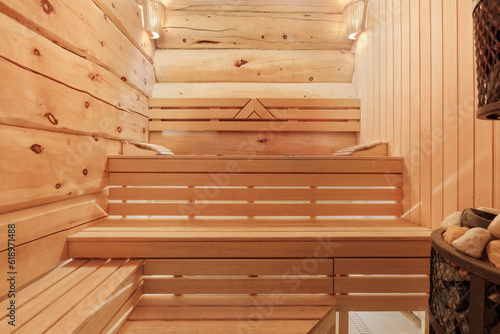 steam room lined with wood