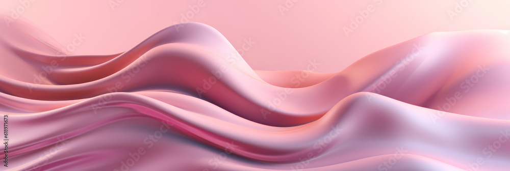 Obraz premium Abstract liquid background with soft pink metal wave 