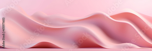 Abstract liquid background with soft pink metal wave 