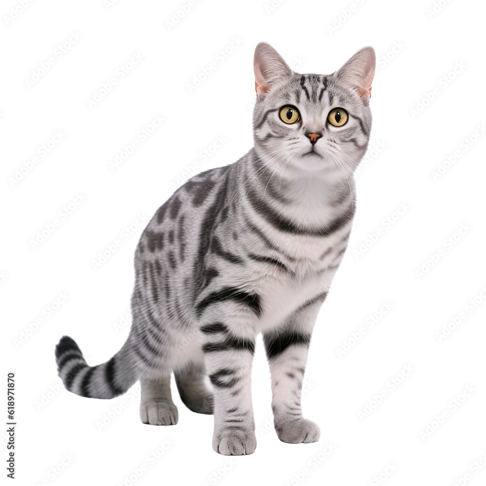 American shorthair isolate on white