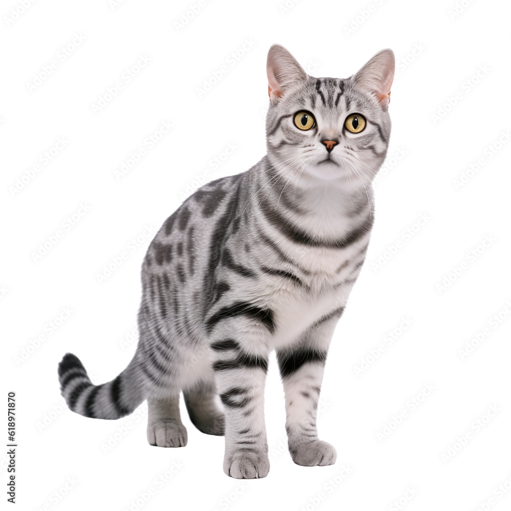 Fototapeta premium American shorthair isolate on white