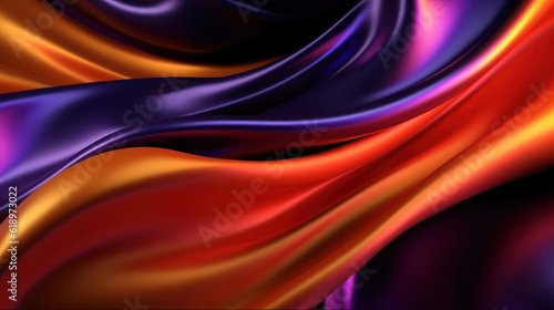 Silk purple and orange wavy background