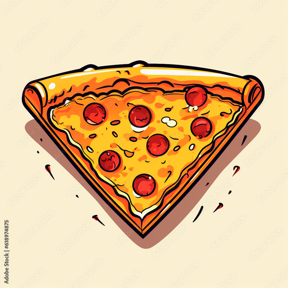 illustration of a slice of pizza illustration of a slice of pizza