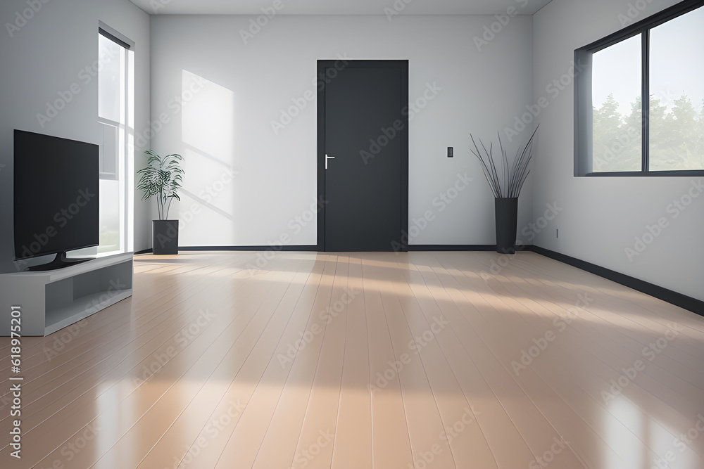 Fototapeta premium a photo empty interior design with 3d random
