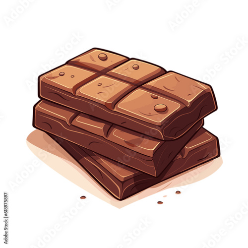 chocolate bar isolated on white