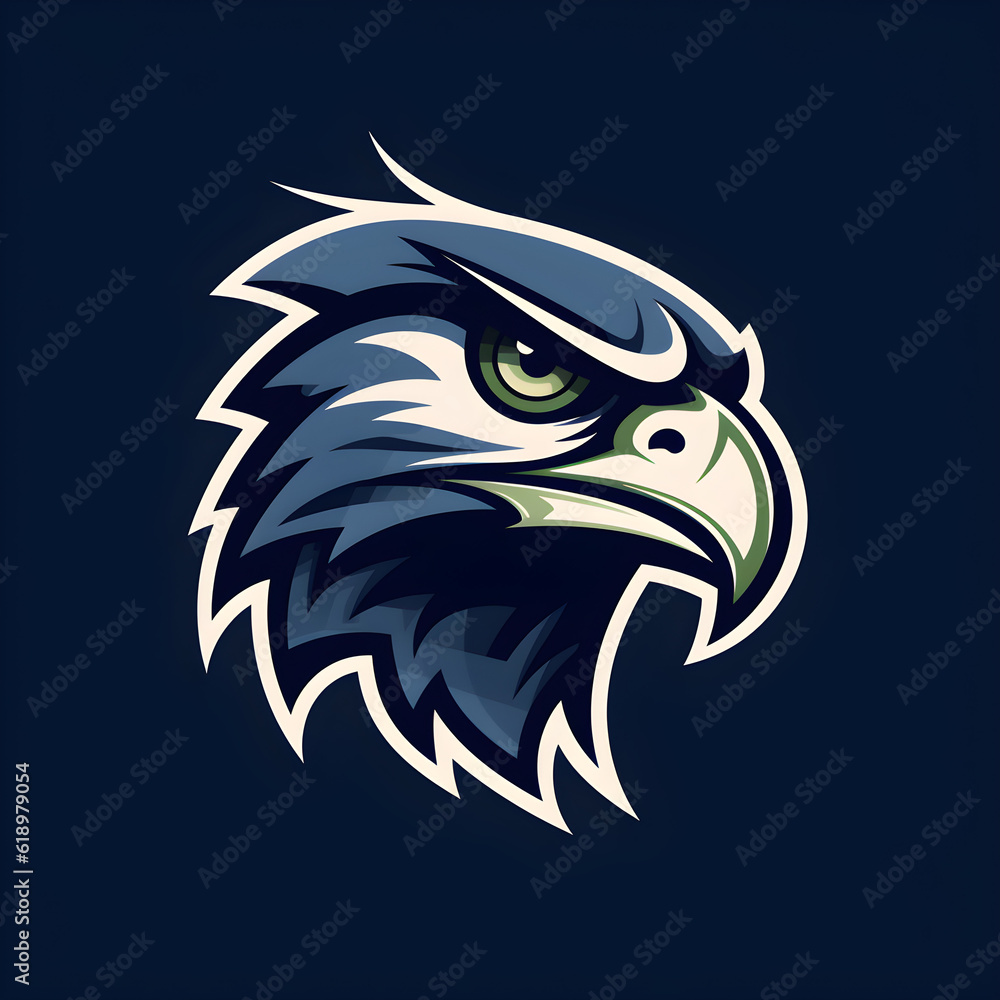 eagle head vector dark background generated ai