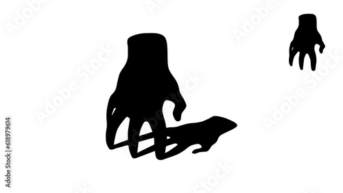 zombie hand silhouette