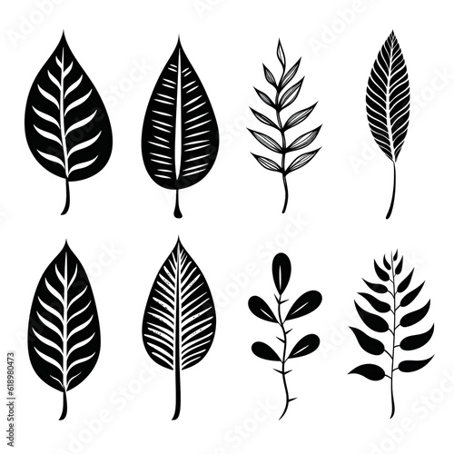 Monochromatic expressions: depicting the beauty of plant leafs in black and white