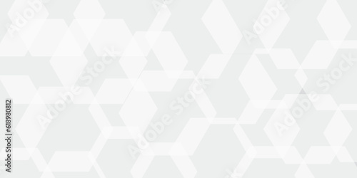 Abstract background with Hexagons and Triangles Seamless Pattern and geometric in vector design .Science Technologic Hexagonal Pattern Light Conceptual Illustration and website banner and graphic art	