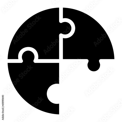 puzzle glyph icon