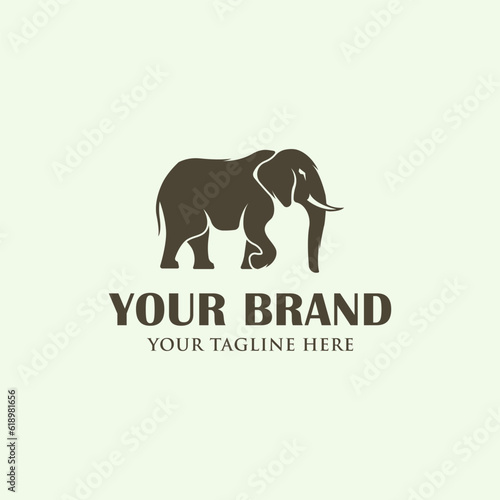 Elephant logo vector icon illustration