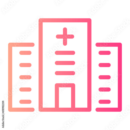 hospital gradient icon