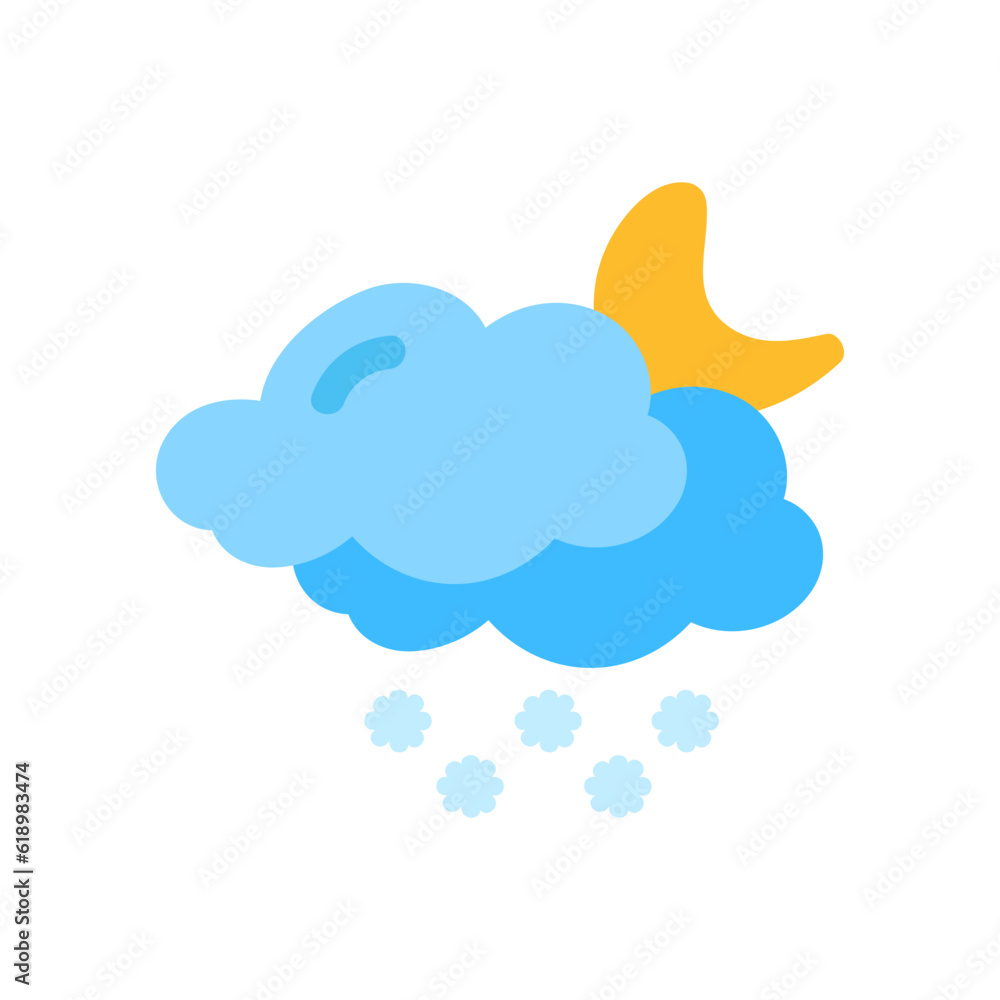 weather icon set sun rain thunderstorm dew wind snow cloud night sky for forecast