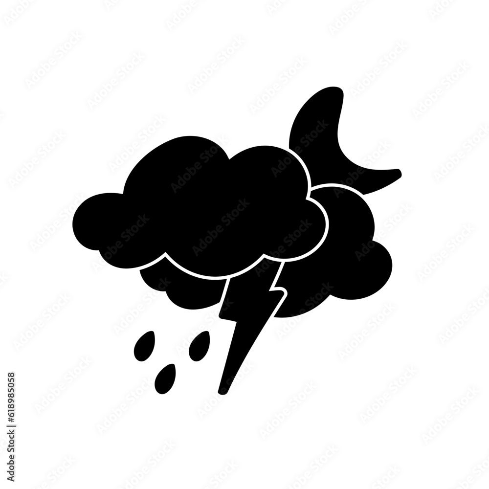 weather icon set sun rain thunderstorm dew wind snow cloud night sky for forecast