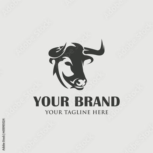 Buffalo head logo vector