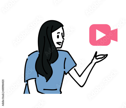 人物 ビジネスおしゃれイラスト素材