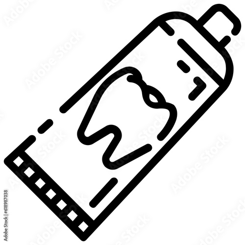 toothpaste outline vector icon