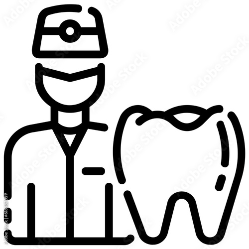 dentist outline vector icon