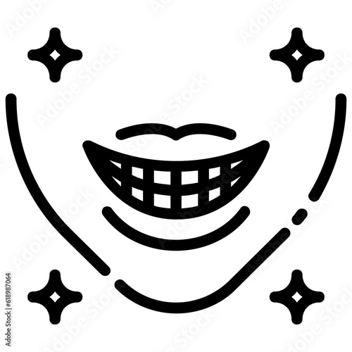 smile outline vector icon
